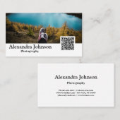 Moderne fotografie QR Code Fotograaf Visitekaartje (Voorkant / Achterkant)