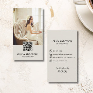 Moderne fotografie QR-code fotograaf Visitekaartje