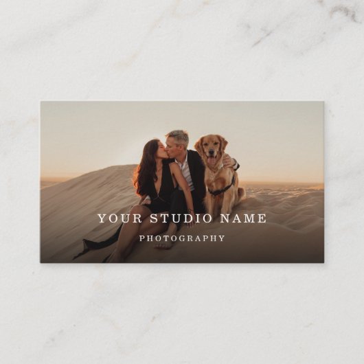 Moderne fotografie QR Code Visitekaartje (Voorkant)