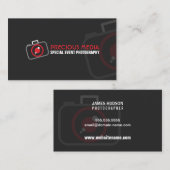 Moderne fotografie Red White Grey Visitekaartje (Voorkant / Achterkant)