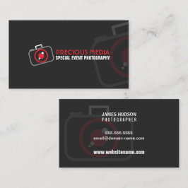 Moderne fotografie Red White Grey Visitekaartje