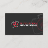 Moderne fotografie Red White Grey Visitekaartje (Voorkant)