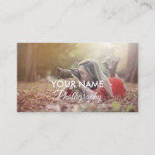 Moderne fotografie Social Media QR Code Visitekaartje (Voorkant)