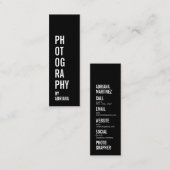 Moderne fotografie trendy chic fotograaf mini visitekaartje (Voorkant / Achterkant)
