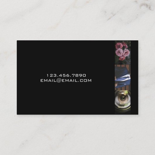 Moderne fotografie visitekaartje (Achterkant)