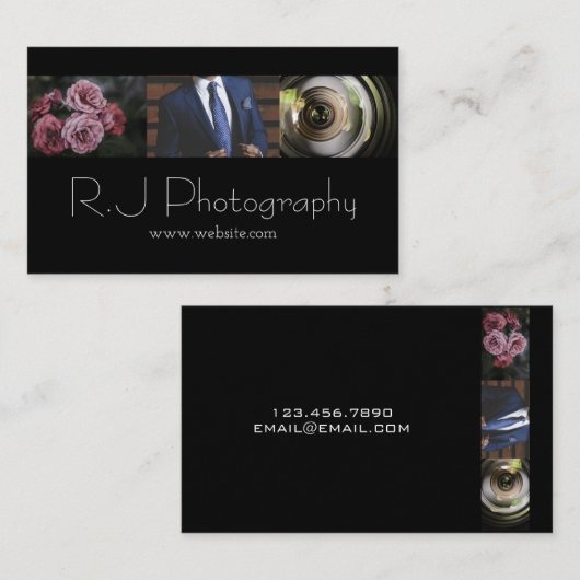 Moderne fotografie visitekaartje (Voorkant / Achterkant)