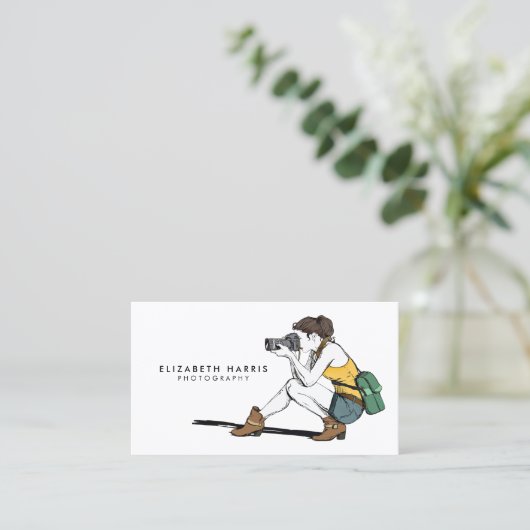 Moderne fotografie visitekaartje (Staand voorkant)