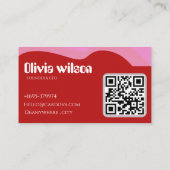 Moderne Fotografie Visitekaartje met QR-code | Pr (Achterkant)