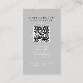 Moderne fotografie Volledige foto Stijlvolle grijs Visitekaartje (Achterkant)