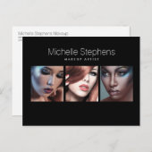 Moderne fotografie voor Makeup-artiesten zwart Briefkaart (Voorkant / Achterkant)