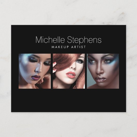 Moderne fotografie voor Makeup-artiesten zwart Briefkaart (Voorkant)