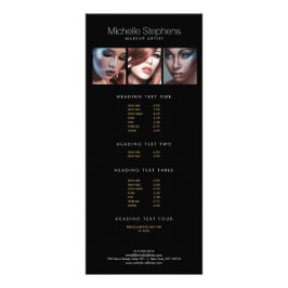 Moderne fotografie voor Makeup-artiesten zwart Reclamekaart