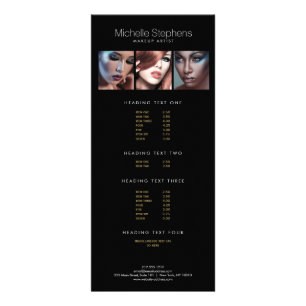 Moderne fotografie voor Makeup-artiesten zwart Reclamekaart