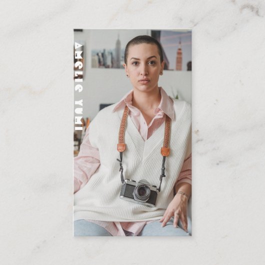 Moderne fotografiefotograaf visitekaartje (Voorkant)