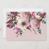 Moderne fotografische bloemige trouwkaart om de da save the date (Achterkant)