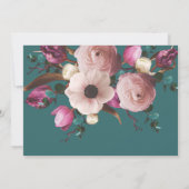 Moderne fotografische bloemige trouwkaart om de da save the date (Achterkant)