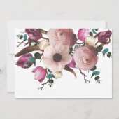 Moderne fotografische bloemige trouwkaart 'save th save the date (Achterkant)