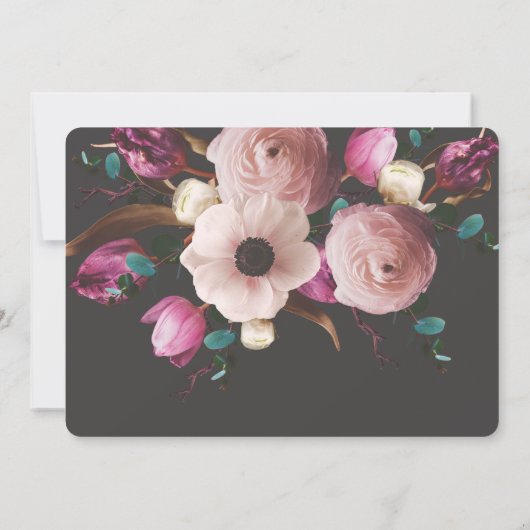 Moderne fotografische bruiloft met behoud van datu save the date (Achterkant)