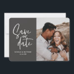 Moderne fotografische bruiloft met behoud van datu save the date<br><div class="desc">Moderne fotografische florale bruiloft bespaart de datum. In appels,  pink,  browns en groen. Modern neemt een trouwe bruiloft aan met script handschrift.</div>