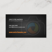 Moderne fotografische camera en kleurrijke Shutter Visitekaartje (Achterkant)