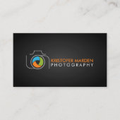 Moderne fotografische camera en kleurrijke Shutter Visitekaartje (Voorkant)