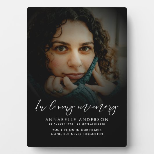 Moderne fotografische herdenkingsplaquette met eze fotoplaat (voorkant)