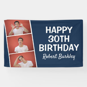 Moderne fotogreep Birthday Banner
