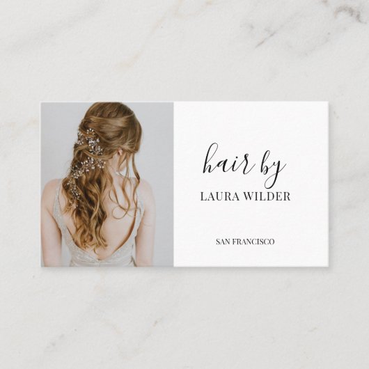 Moderne fotohaarlijst visitekaartje (Voorkant)