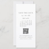 Moderne Fotohokje Huwelijk Save the Date (Achterkant)