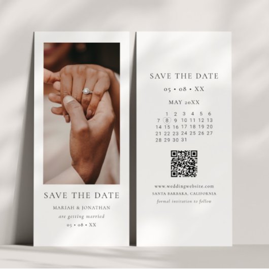 Moderne Fotohokje Huwelijk Save the Date