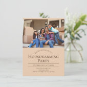 Moderne fotohuisopwarming kaart (Staand voorkant)