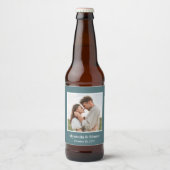 Moderne Fotohuwelijk Bier Etiket (Voorkant)