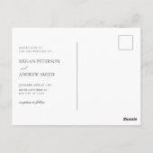 Moderne fotohuwelijk briefkaart (Achterkant)