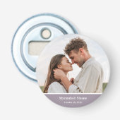 Moderne Fotohuwelijk Button Flesopener (Voorkant)