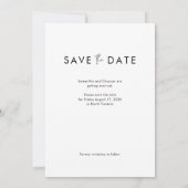 Moderne Fotohuwelijk Script Save The Date (Achterkant)