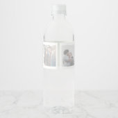 Moderne fotohuwelijksfleslabel waterfles etiket (Achterkant)