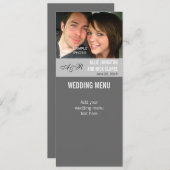 Moderne Fotohuwelijksmenu Kaarten (Voorkant / Achterkant)