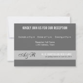 Moderne Fotohuwelijksontvangstkaarten Kaart (Achterkant)