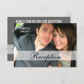 Moderne Fotohuwelijksontvangstkaarten Kaart (Voorkant / Achterkant)