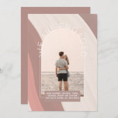 MODERNE FOTOHUWELIJKSUITNODIGING - Gemengde Kleure Kaart (Voorkant / Achterkant)