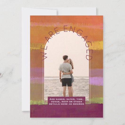 MODERNE FOTOHUWELIJKSUITNODIGING - Gemengde Kleure Kaart (Voorkant)