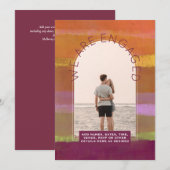 MODERNE FOTOHUWELIJKSUITNODIGING - Gemengde Kleure Kaart (Voorkant / Achterkant)