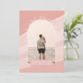 MODERNE FOTOHUWELIJKSUITNODIGING - Gemengde Kleure Kaart (Staand voorkant)