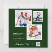 Moderne Fotohuwelijksuitnodiging QR-code RSVP Groe (Voorkant)