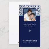 MODERNE FOTOKAART :: gewoon damast 3 Feestdagenkaart (Voorkant / Achterkant)