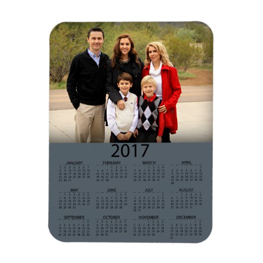 Moderne fotokalender 2017 magneet (Verticaal)