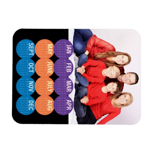 Moderne fotokalender 2018 magneet (Horizontaal)