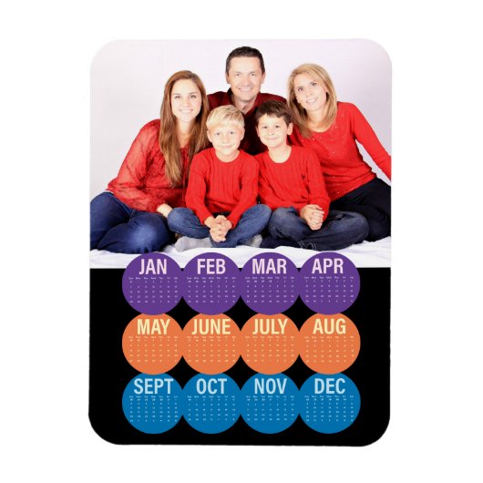 Moderne fotokalender 2018 magneet (Verticaal)