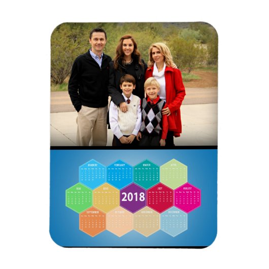 Moderne fotokalender 2018 magneet (Verticaal)