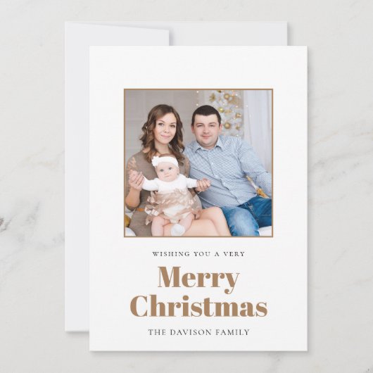 Moderne fotokalender 2024 Vrolijk Kerstfeest Feestdagenkaart (Voorkant)